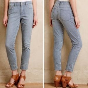 Striped distressed jeans anthropologie